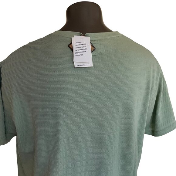 PX Mens Henly Striped Green Shirt Size 3XL Top u - Picture 6 of 10